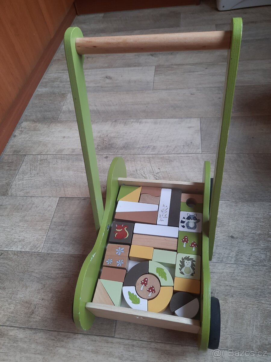 Dřevěný posuvný vozík - 5