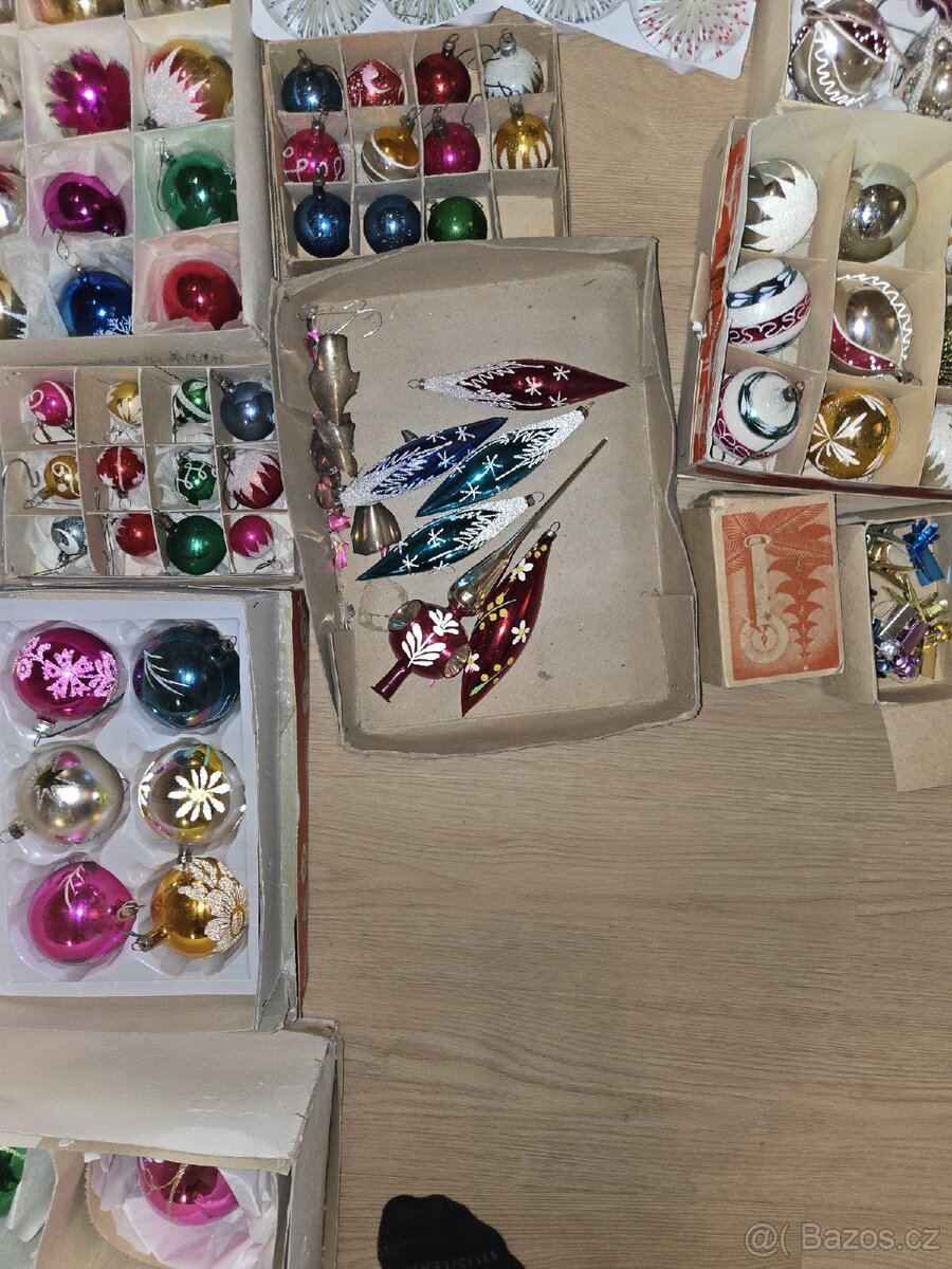 Hromada starých retro vánočních ozdob levne - 5