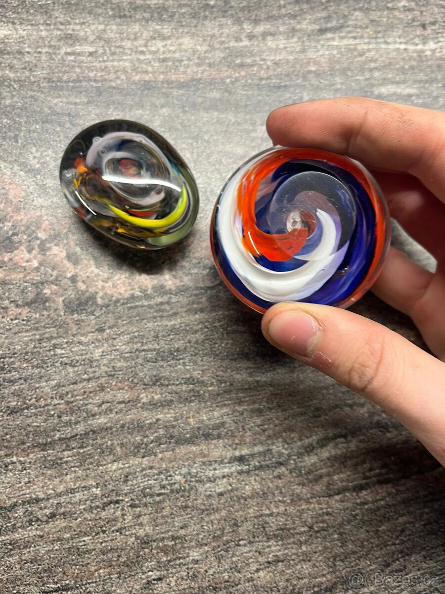 Skleněná těžítka - hutní sklo - 5