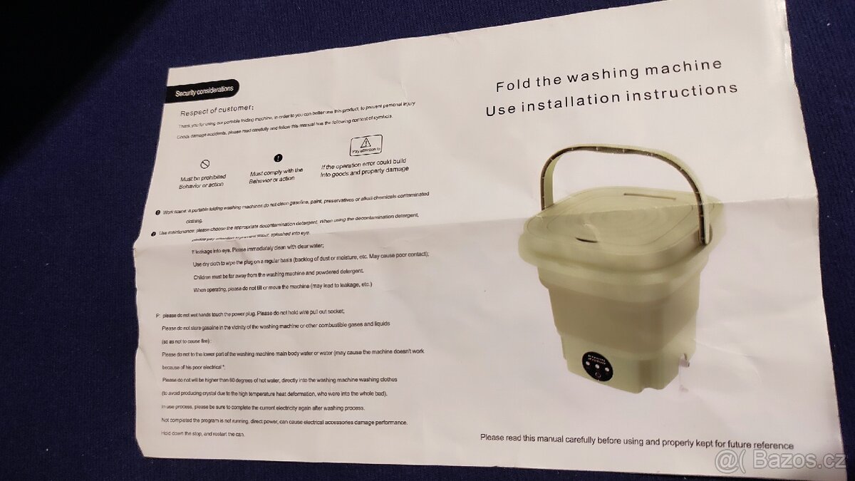 Přenosná cestovní pračka model MSC-01 - 5