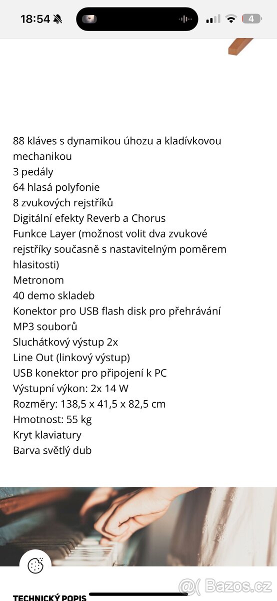 Digitální piano Sencor - 5