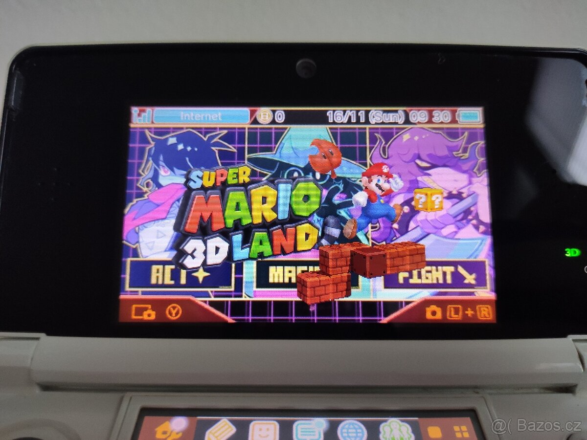 Nintendo 3DS Ice White + homebrew hack a 64GB karta - 5