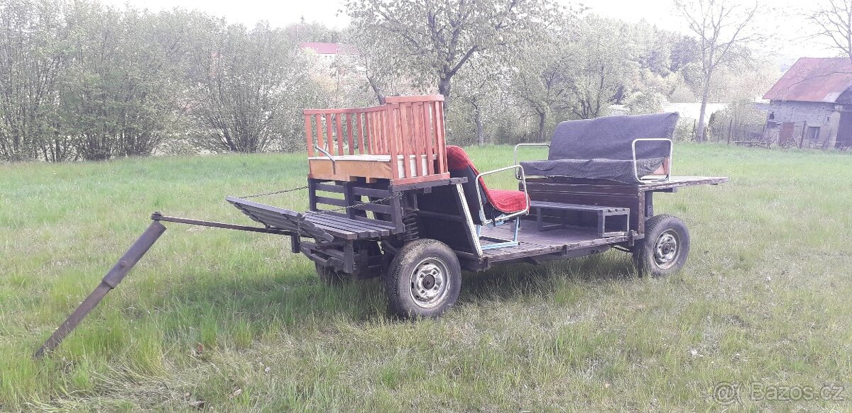 Vůz za traktůrek nebo za koně. - 5