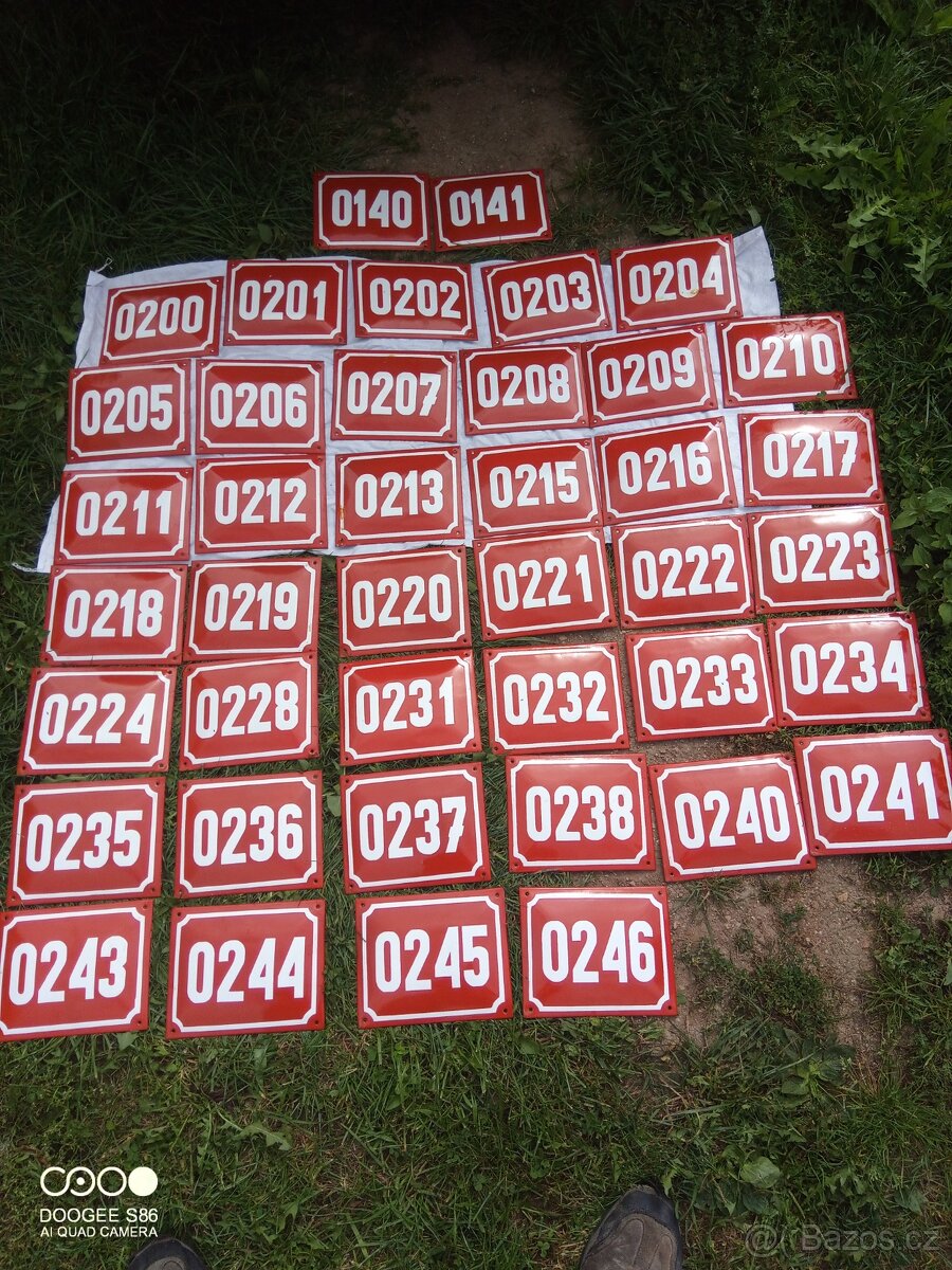 Smaltované cedule čísla - 5