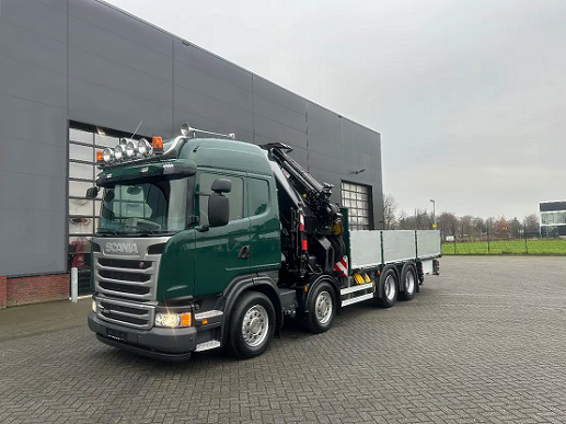 Scania G490 8x4 - valník s hydraulickou rukou HIAB