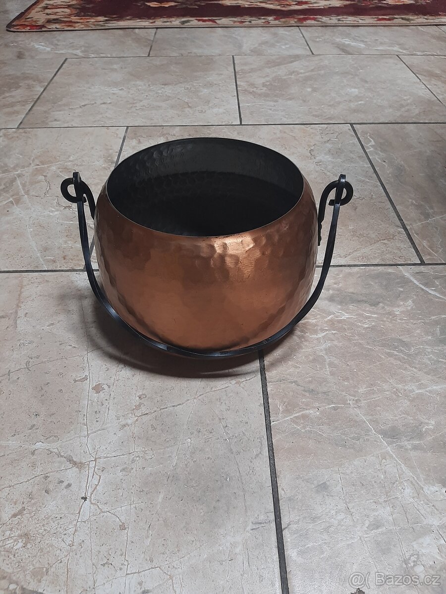 Měděný kotlík super stav - 5