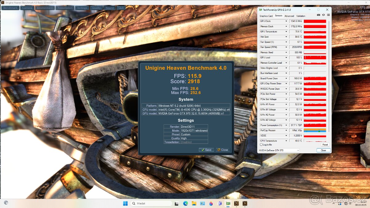 levné herní PC-i5 4590+GTX 970+16GB RAM+SSD - 5