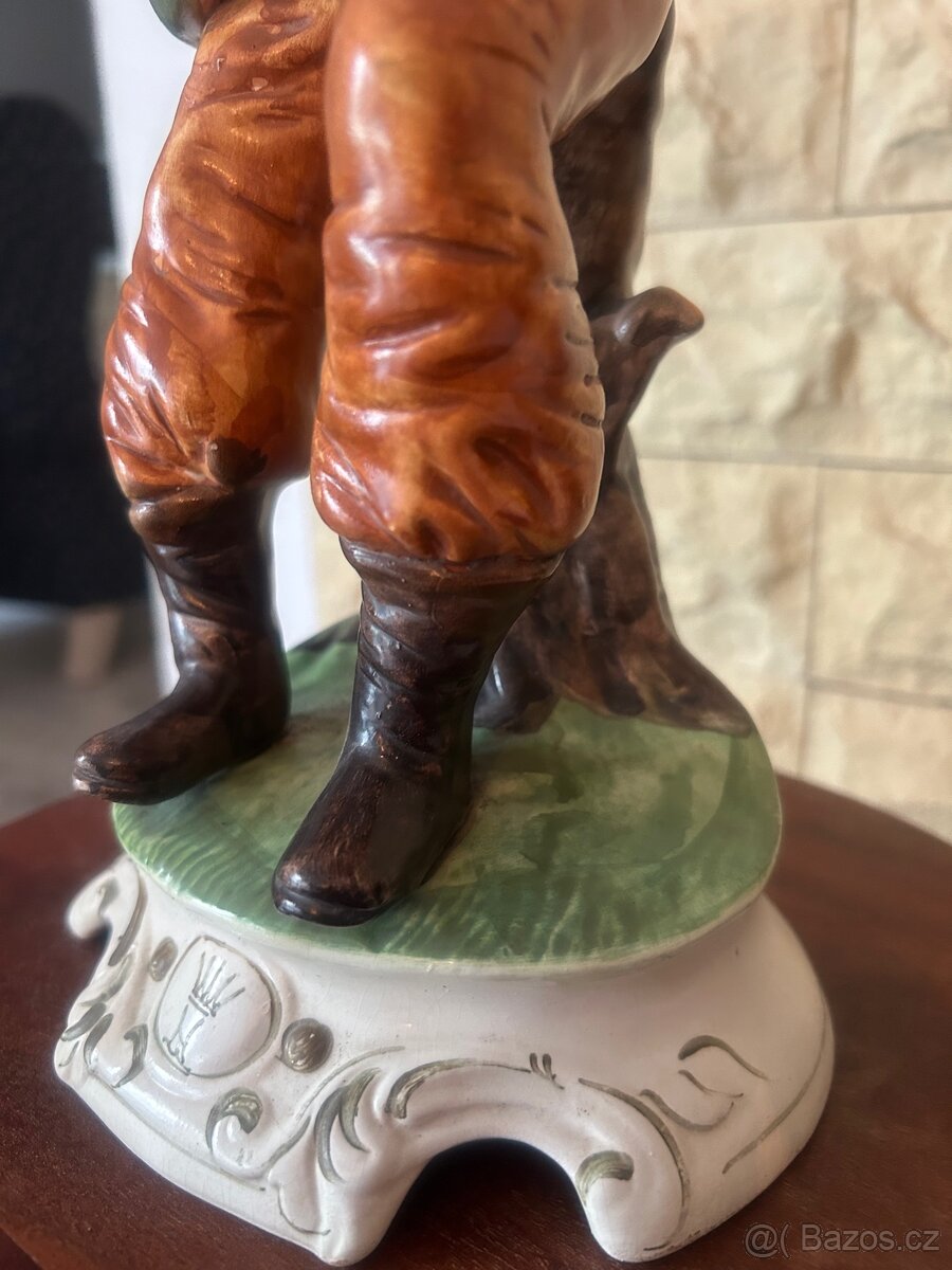 Porcelánová italská soška Capodimonte,značená 37cm - 5