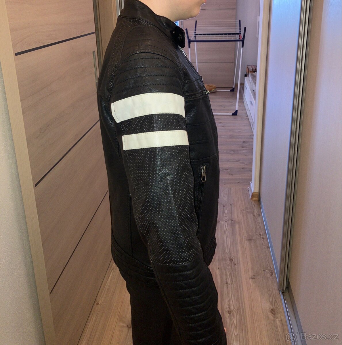 Krásná kožená chlapecká bunda vel. 152 - 5