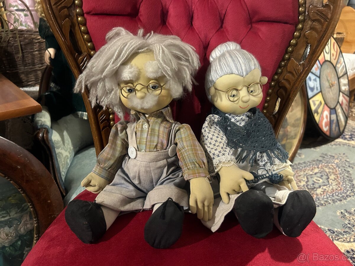 Látkové panenky babička a dědeček - 5