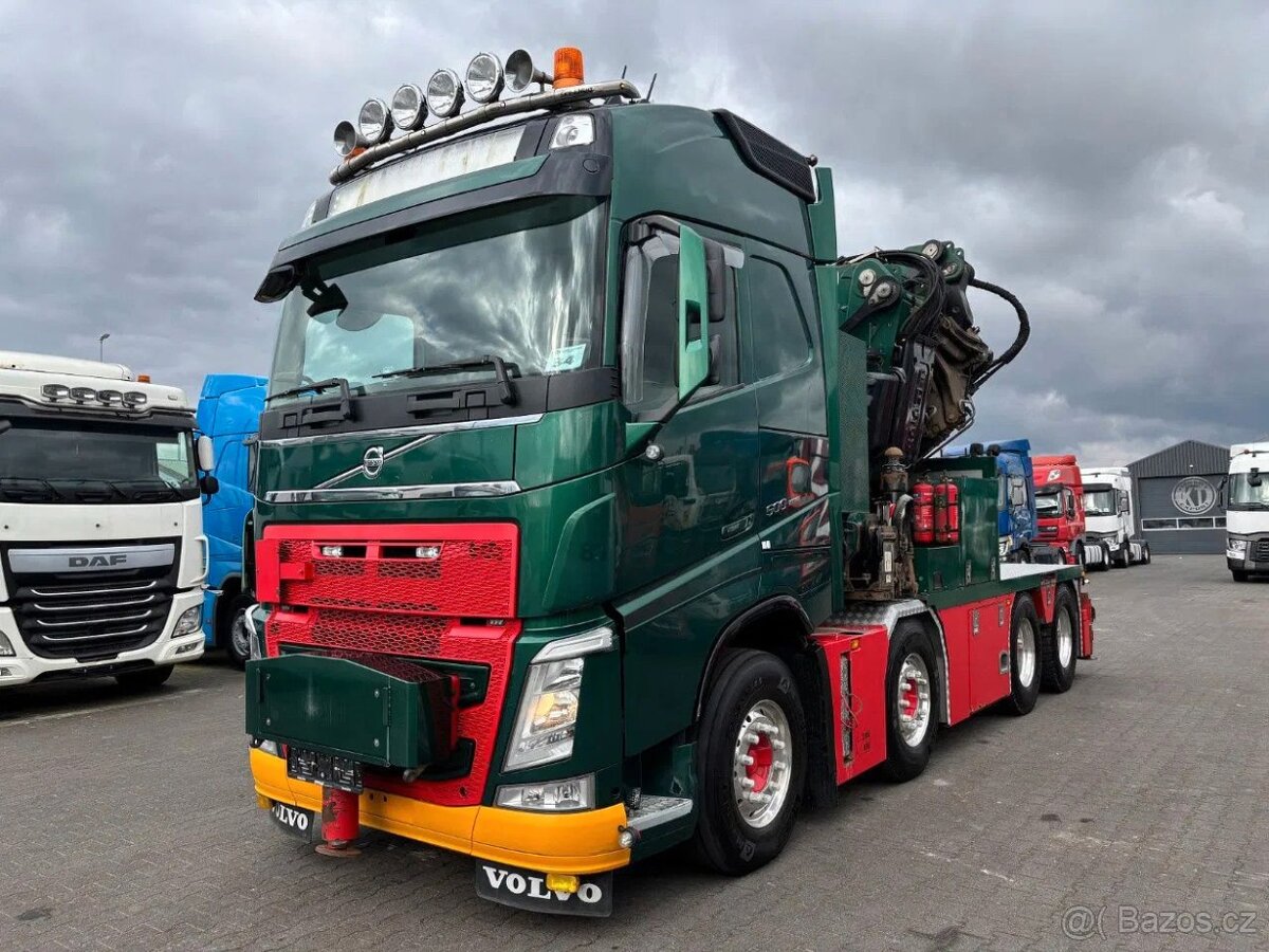 Volvo FH 500 - 8x4 – Tahač + HR-Fassi 1350 + Fly-Jib – EURO