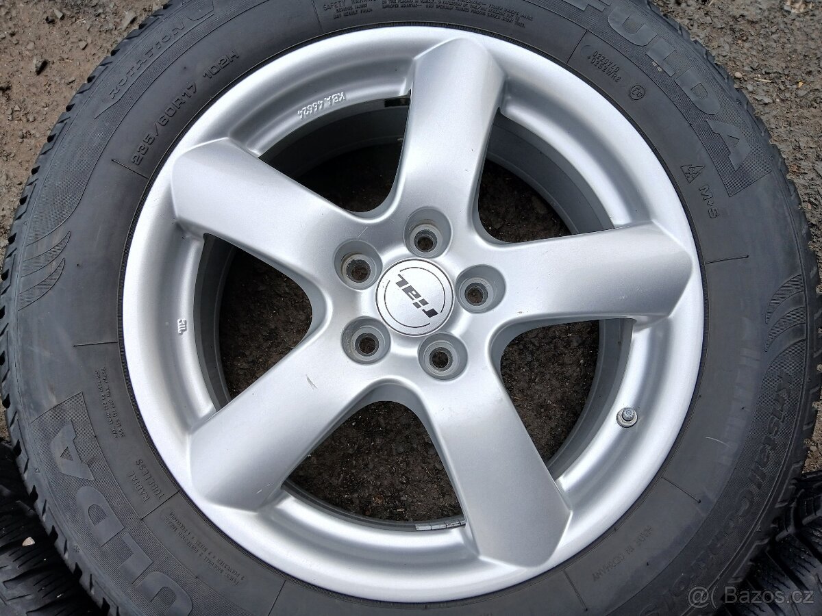 Prodám sadu ALU kol Rial 235/60R17 zimní - 5