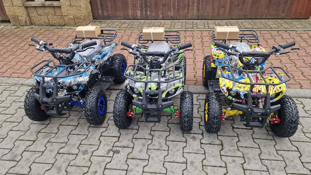 Dětská elektro čtyřkolka ATV Torino 1200W 48V graffiti žlutá - 5