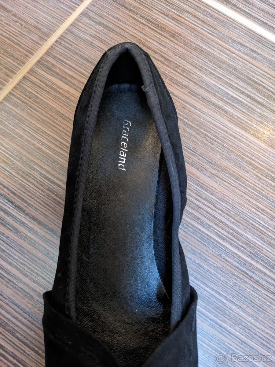 Baleríny/ balerínky černé - vel. 36 - Deichmann - 5