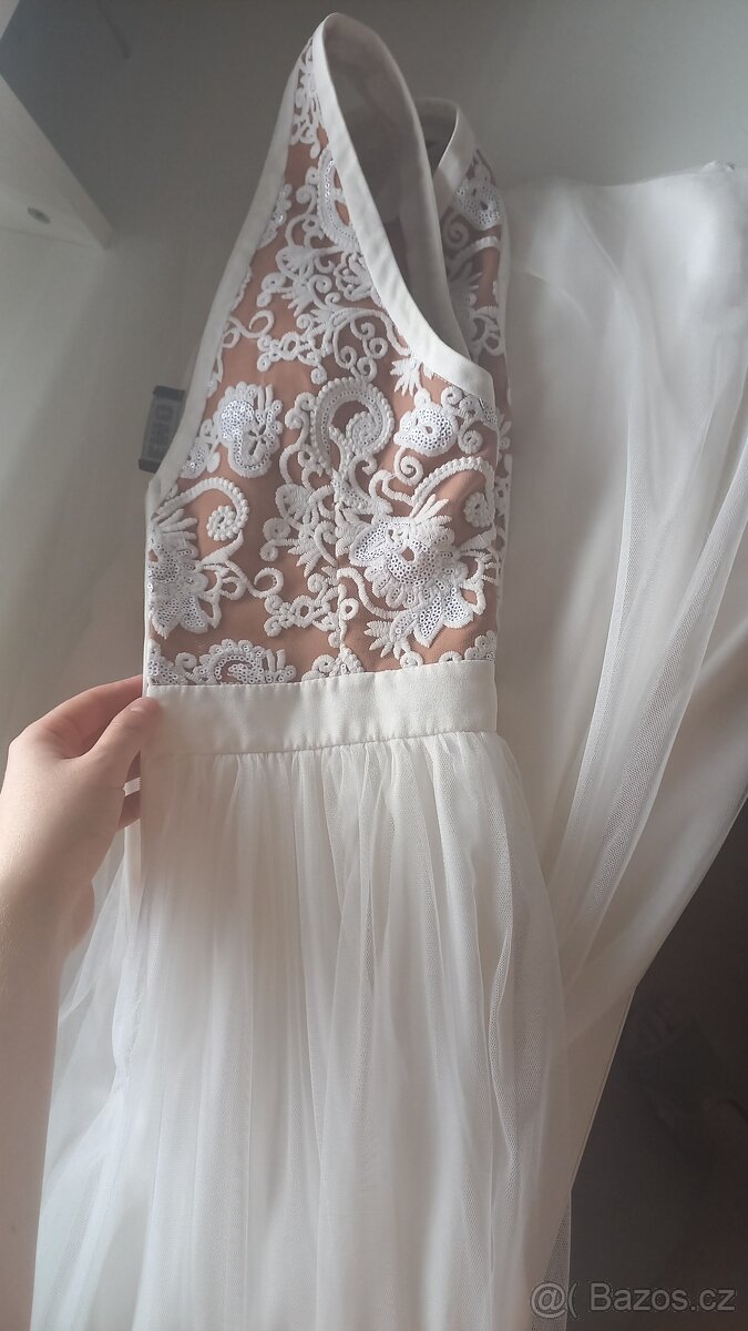 Prodám krásné bílé šaty - 5