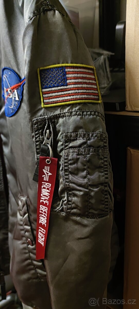 Bunda Alpha Industries MA-1 VF NASA battlewash washed stone - 5