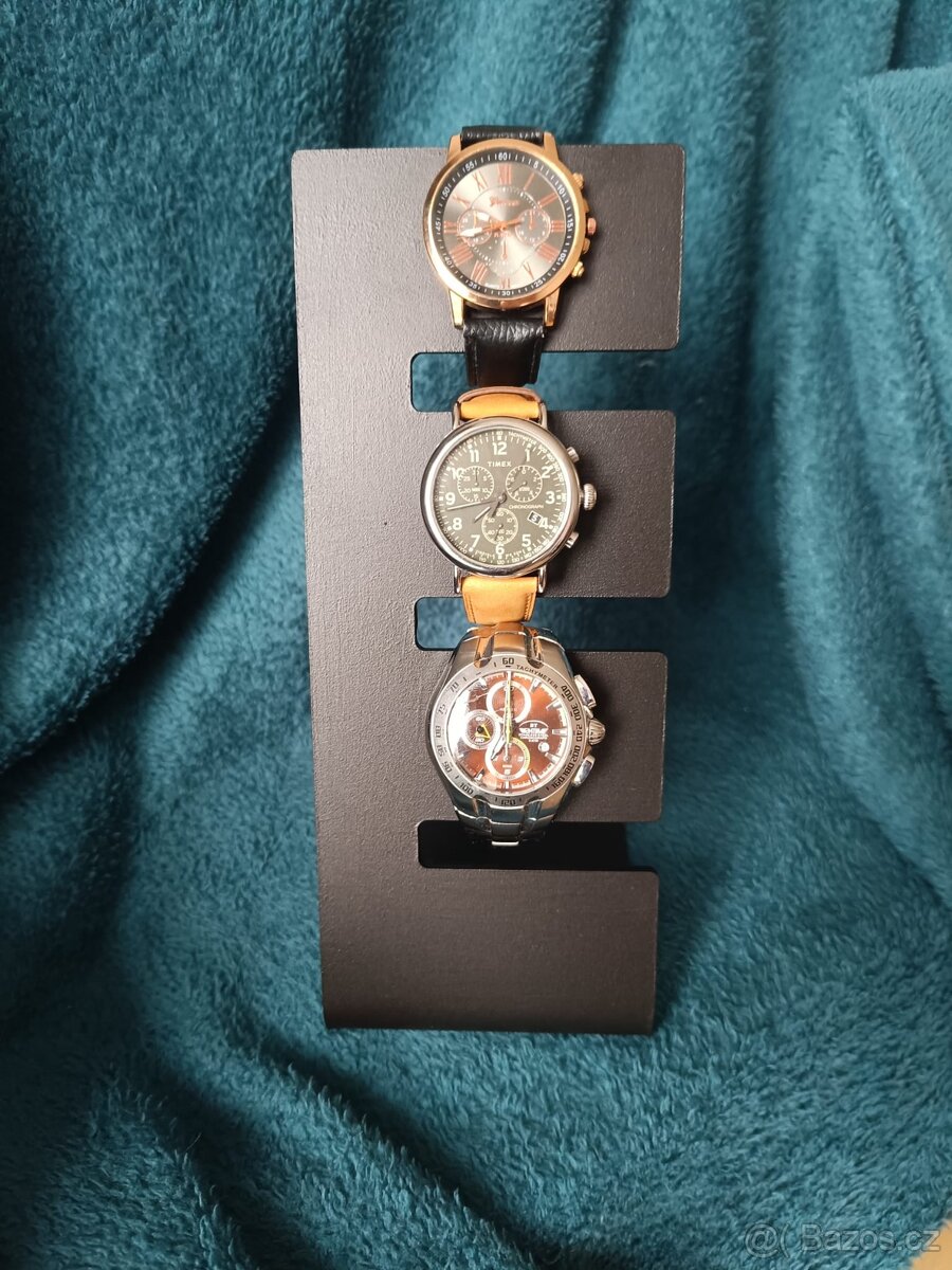 Stojan na hodinky kov černý matný - 5