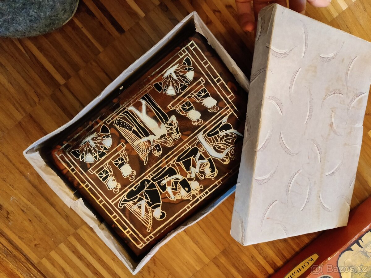 Retro kožená šperkovnice/krabička na dopisy - 5