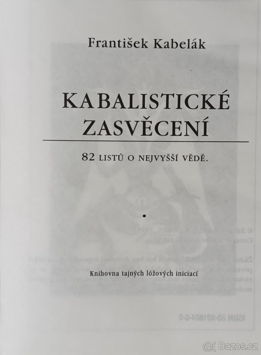 Kabalistické zasvěcení , František Kabelák - 5