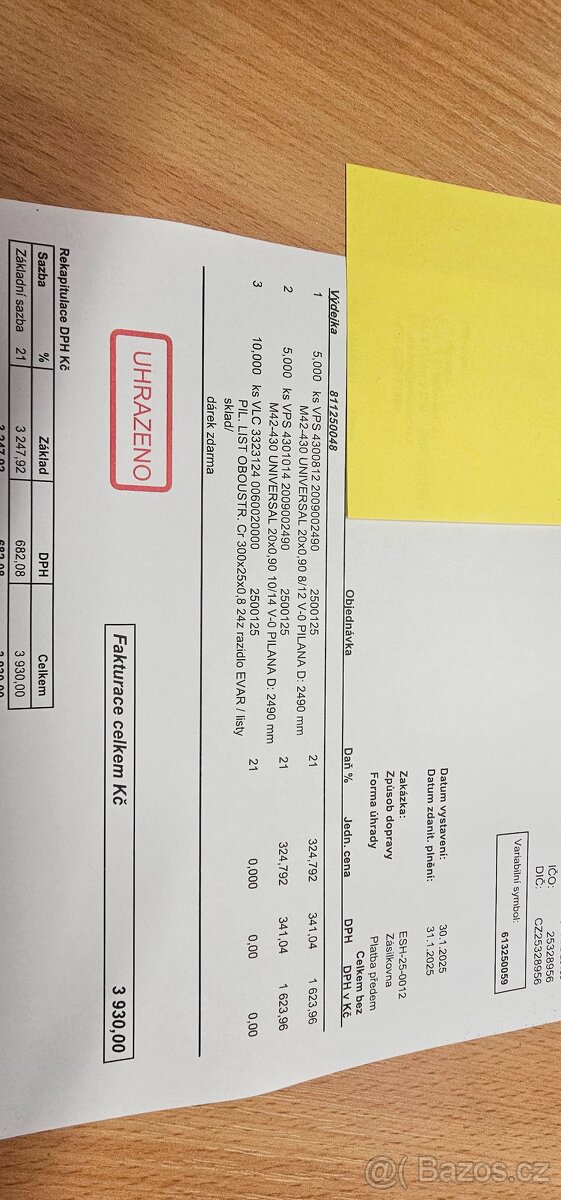 Pilana pásy na kov - 5