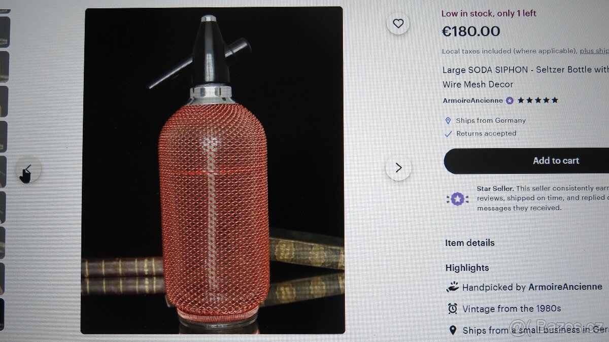 Sifonová lahev - Měď - 5