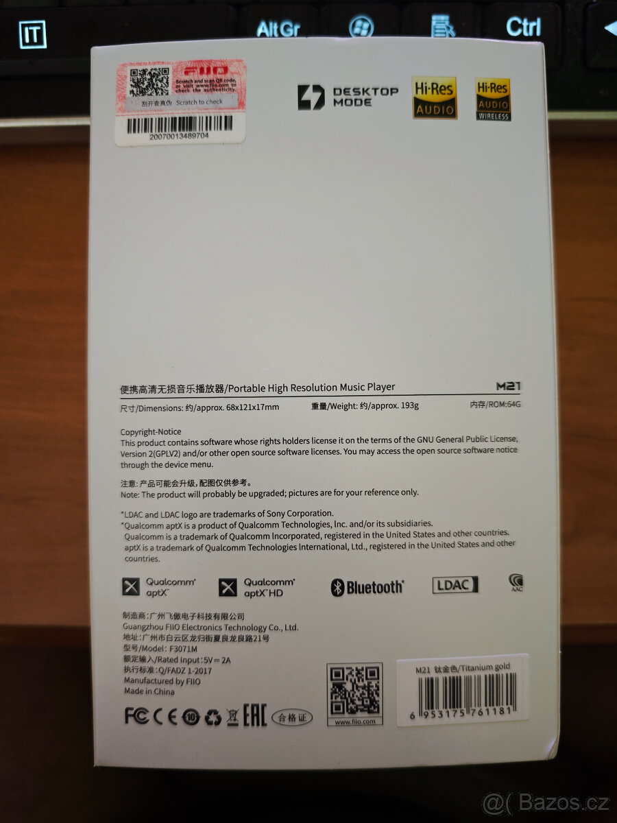 FiiO M21 Hi-Res přehrávač - novinka, záruka Alza - 5