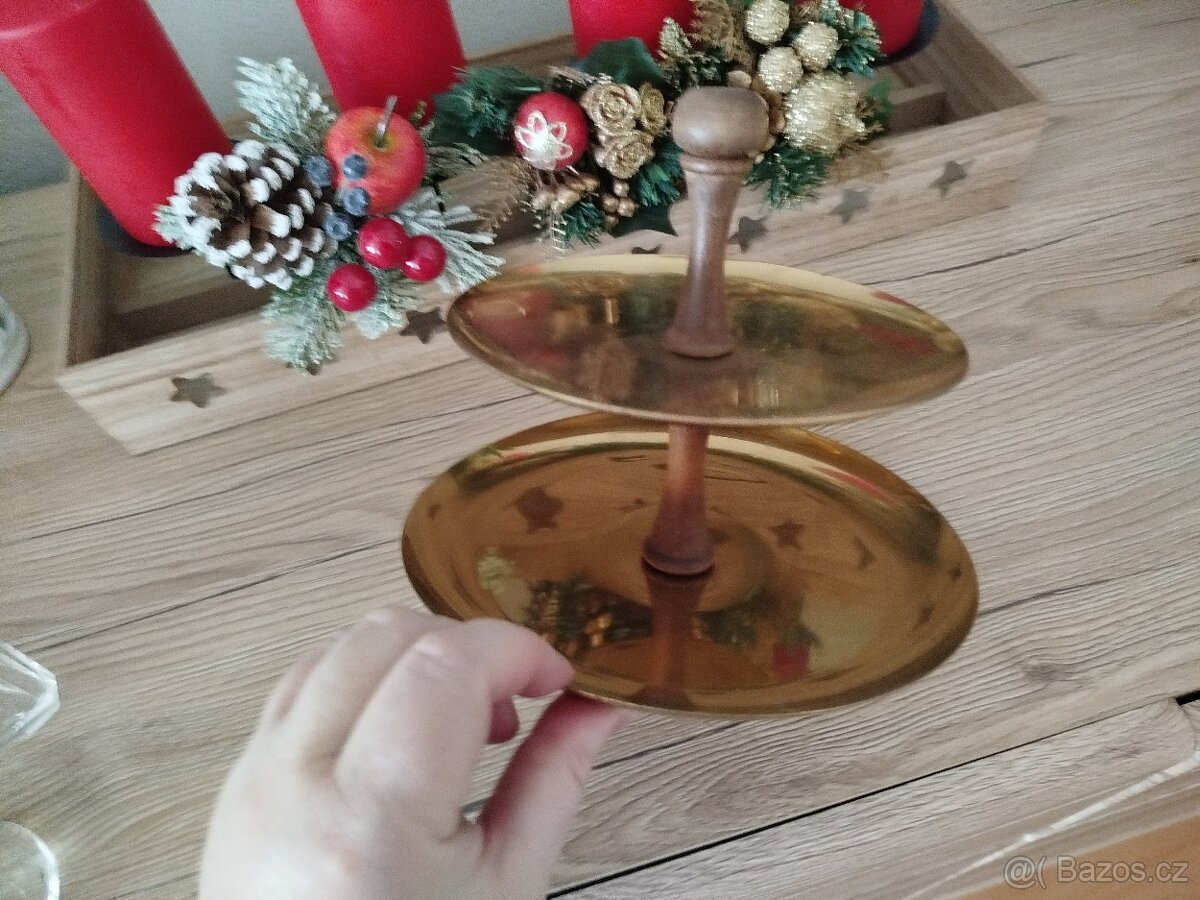 Mosazný etažér - 5