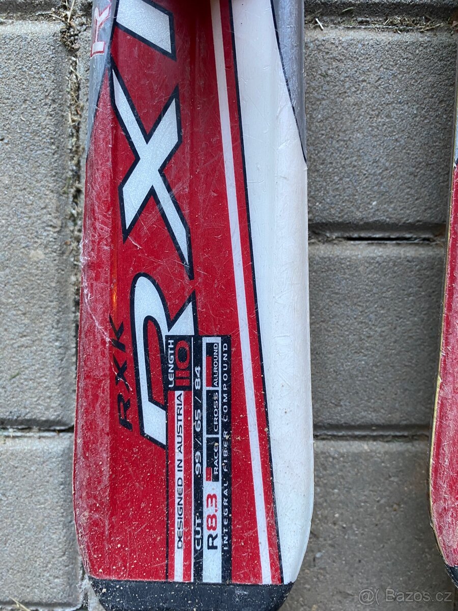 Lyže 110cm, lyžáky 19/22.5 269mm, vázání. Komplet - 5