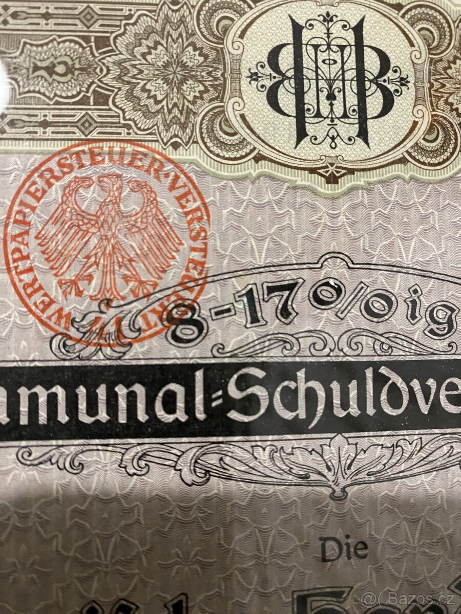 Starý německý dluhopis - 5