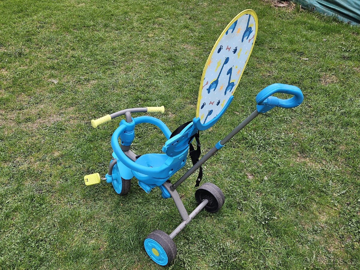 Dětská šlapací tříkolka s tyčí, věk cca. 1-4 roky - 5