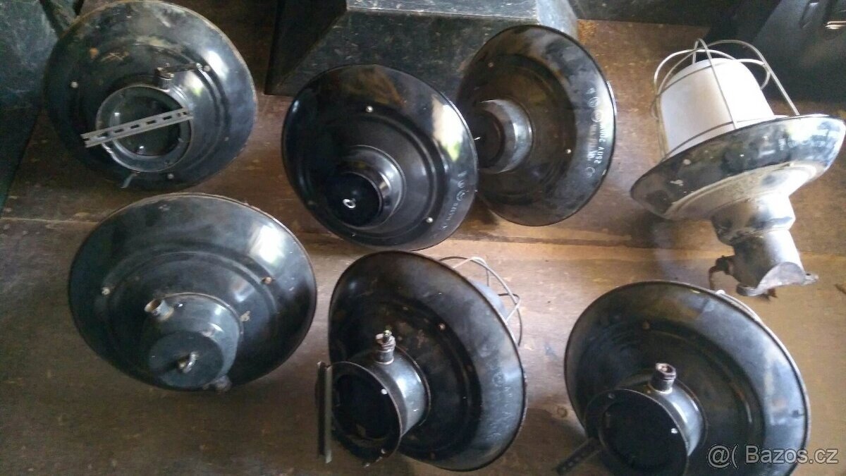 industriální lampa smaltovaná, litinová - 5