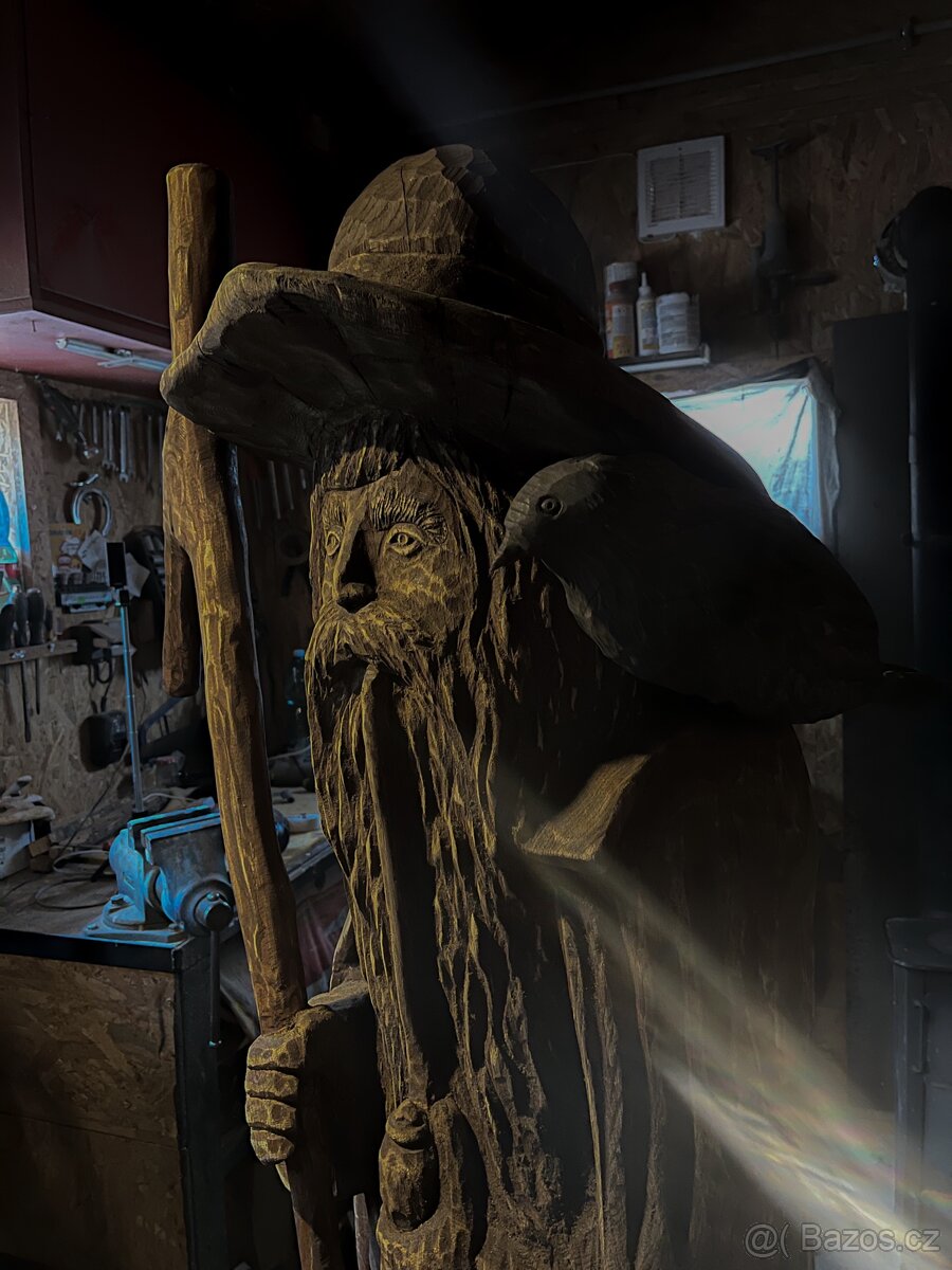 Krakonoše(Praděda) z Dubu socha ze dřeva - 5