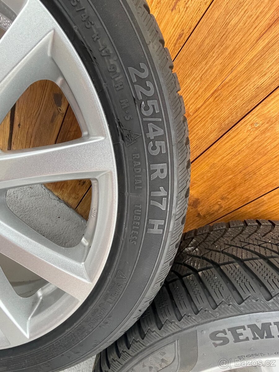 Alu kola AUTEC 17" + zimní pneu SEMPERIT 225/45 R17 – sada - 5