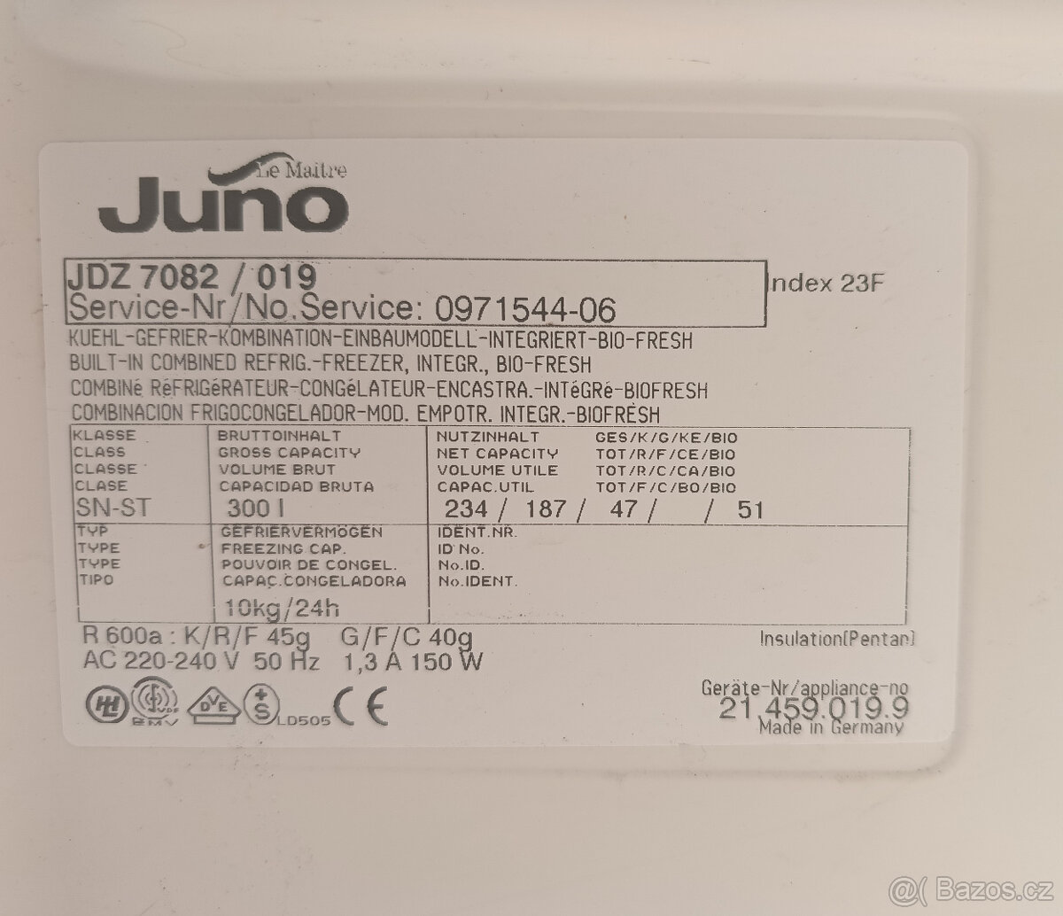 VESTAVNÁ CHLADNIČKA S MRAZNIČKOU LIEBHERR - 178cm - A+ - 5