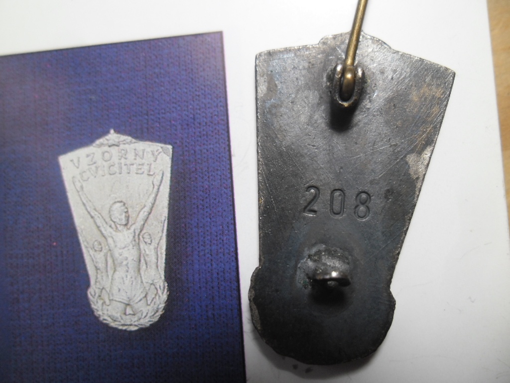 odznak - Vzorný cvičitel - číslovaný originál - 5