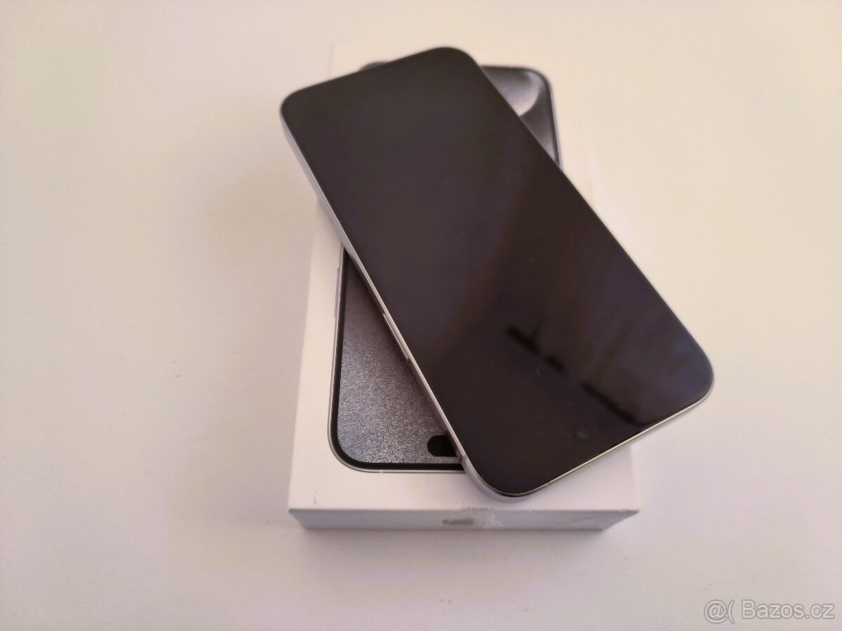 apple iphone 15 PRO 128gb White Titanium / Batéria 88% - 5