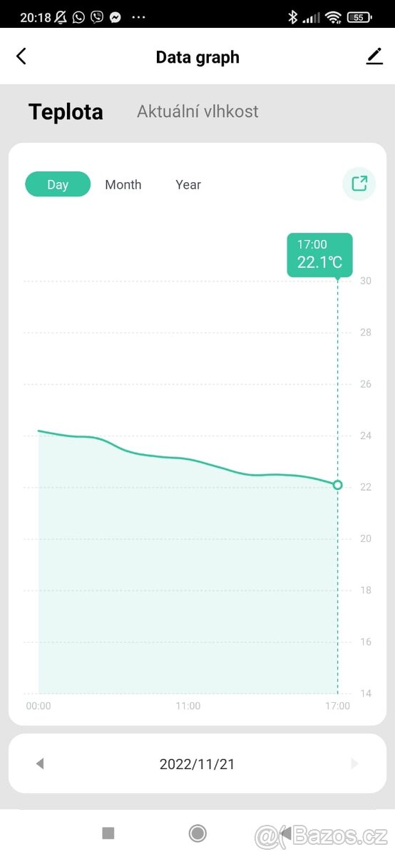 Wifi teploměr a vlhkoměr - ovládání android aplikací - 5