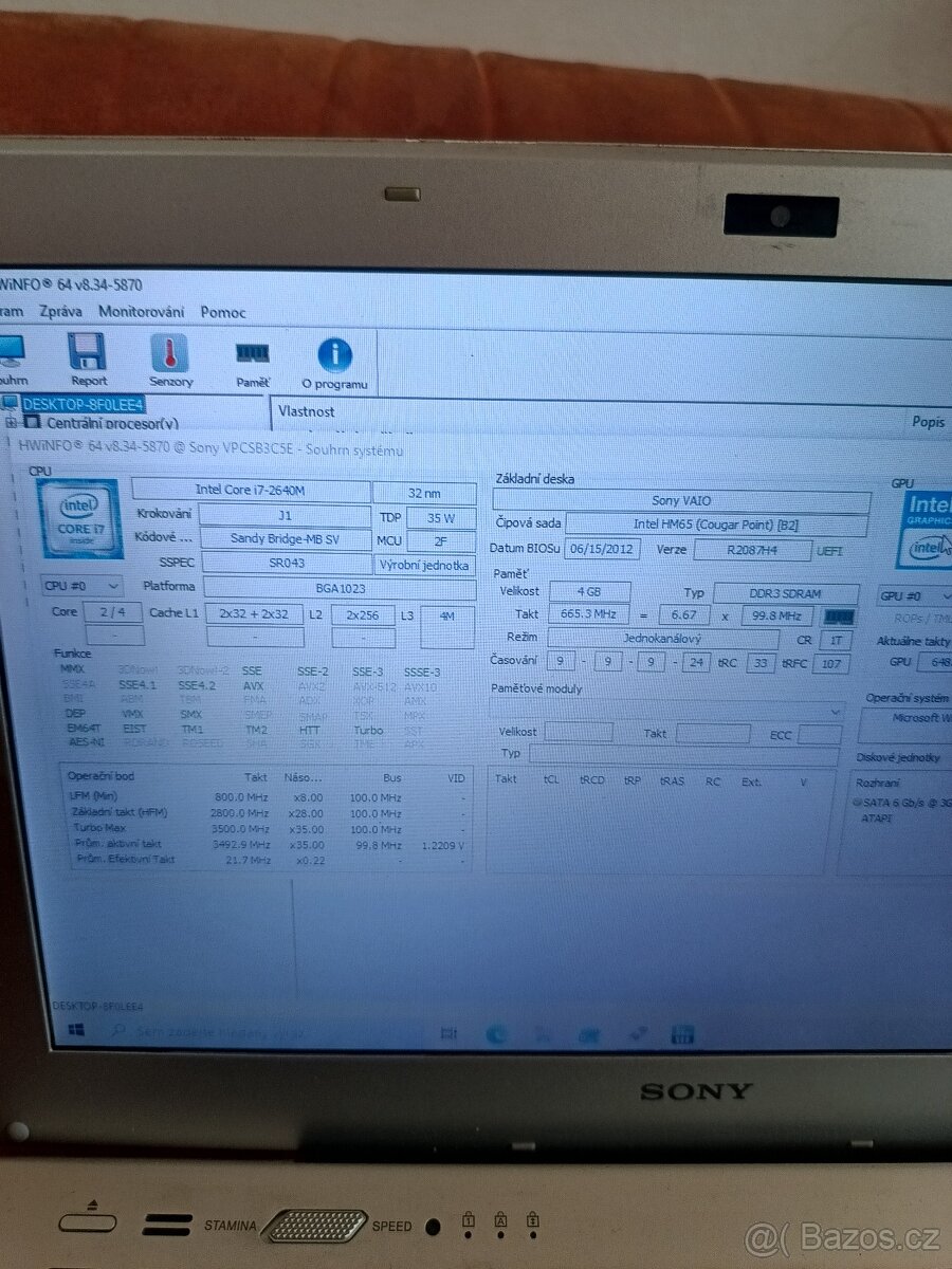 Sony VAIO i7 / SSD 240GB / Blu-ray / kovové tělo - 5