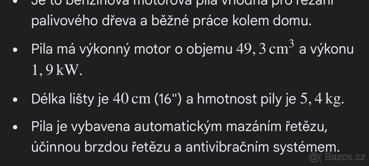 Benzínová motorová píla - HECHT 510 - 5