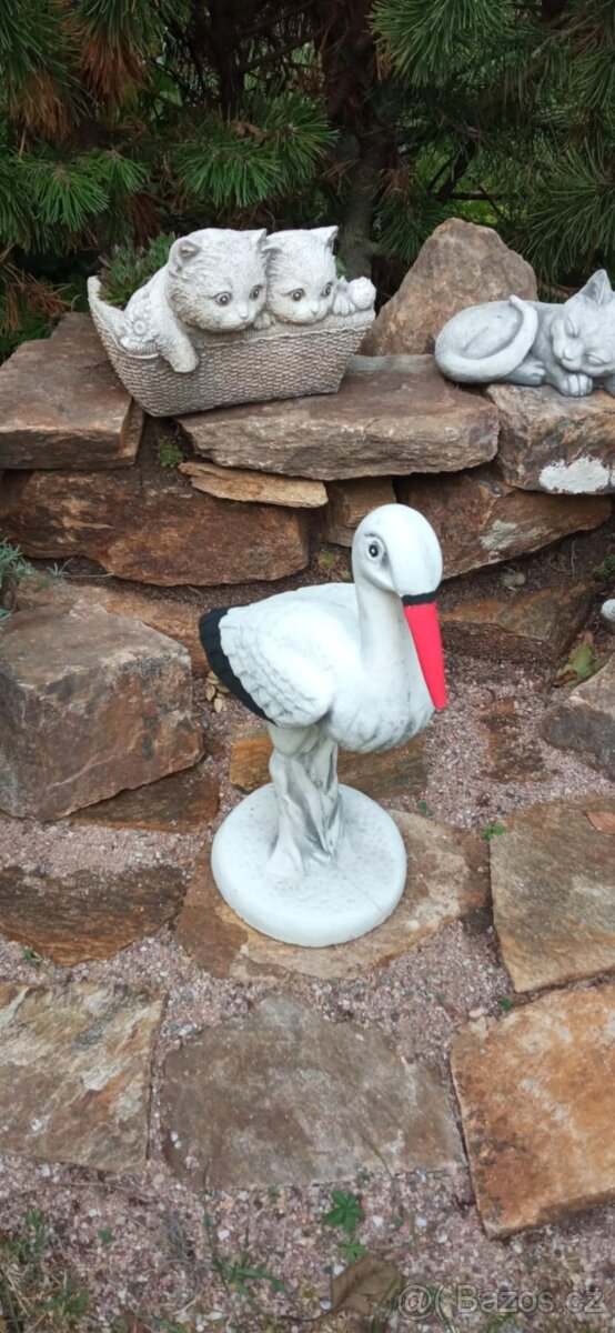 Zahradní dekorace- Čáp malý - 5