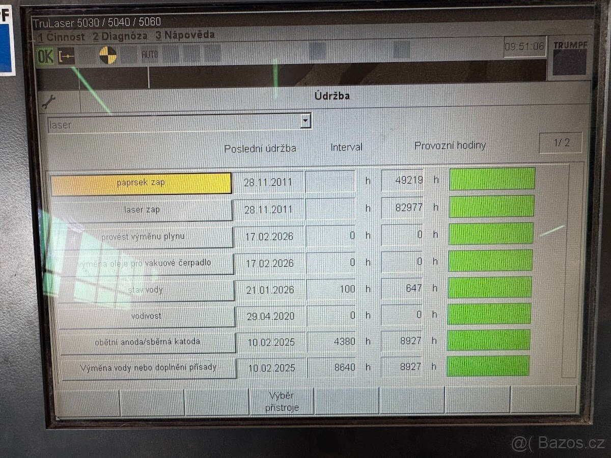 Trumpf TruLaser 5030 - Řezací zařízení Laser - 5