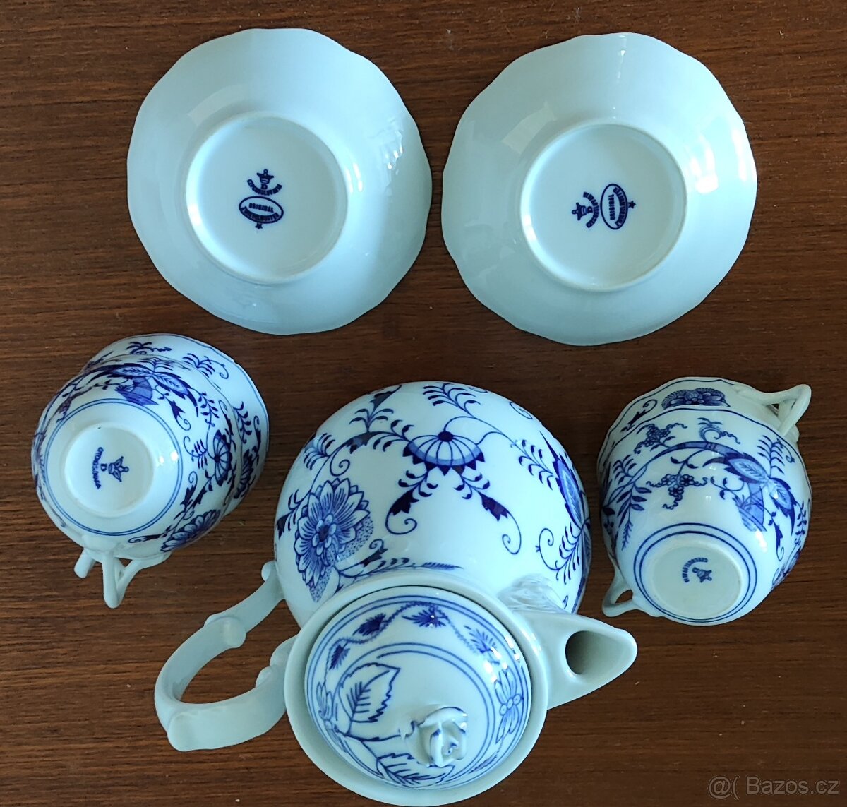Prodám čajovou porcelánovou sadu Cibulák - 5