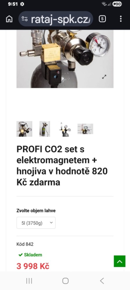 Akvarijní set na hnojení CO2 - 5