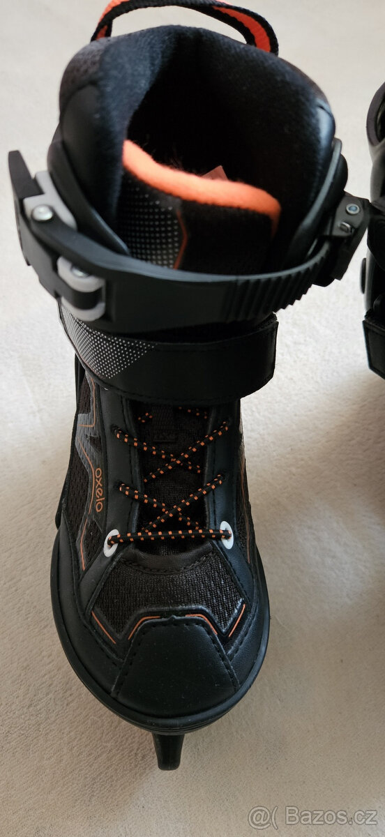 Chlapecké lední brusle Oxelo černo-oranžové, 29-32 - 5