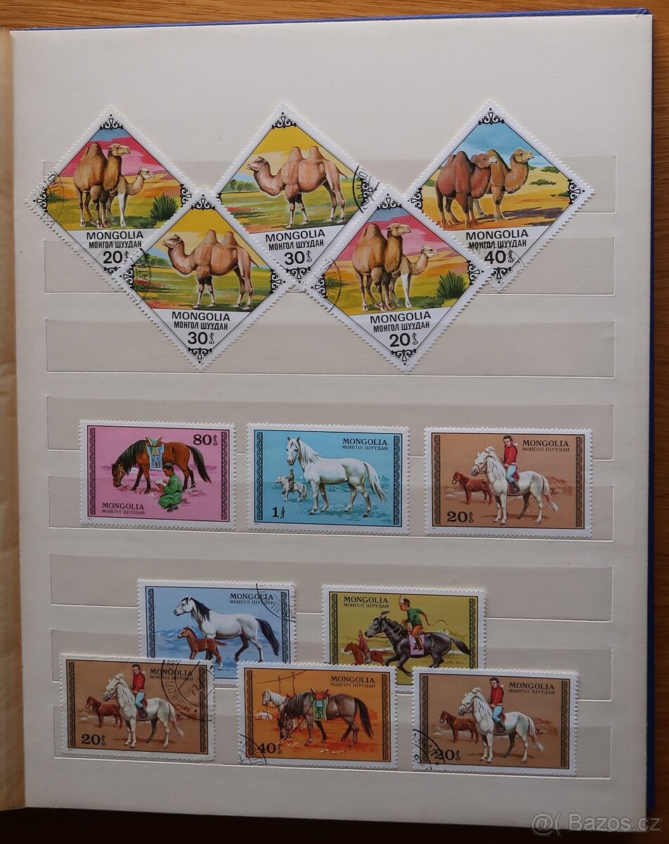 Album modrý + známky Mongolsko - 5