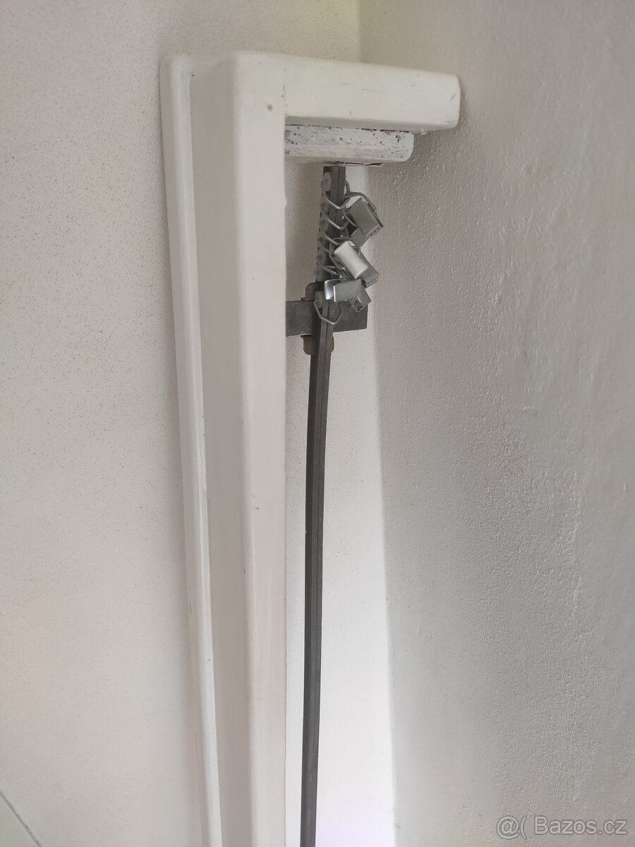 RETRO Garnýže / Garnýž na závěsy záclony dřevěné bílé - 5