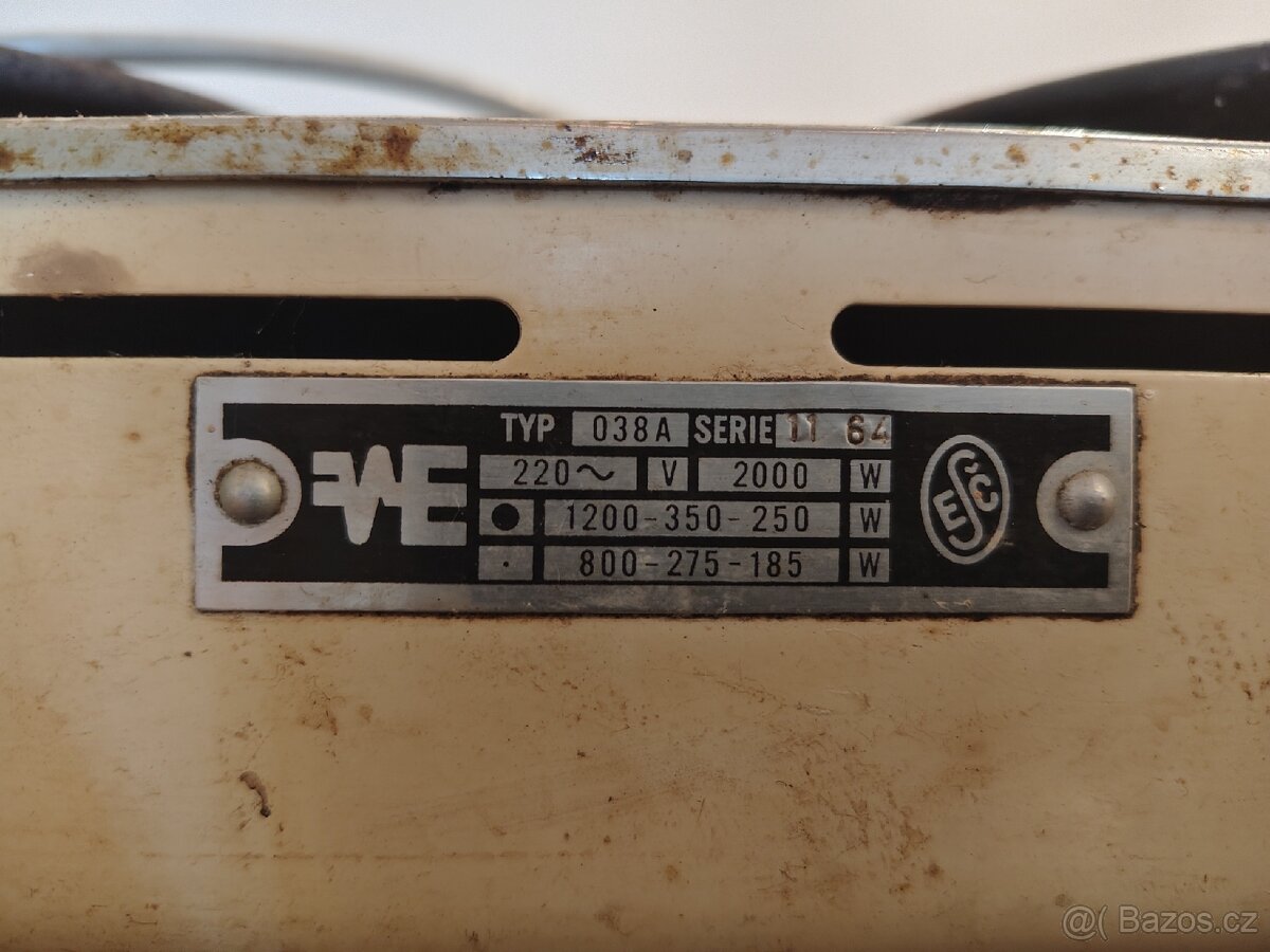 Retro vařič plotýnka spirála elektrický 1964 úklid - 5