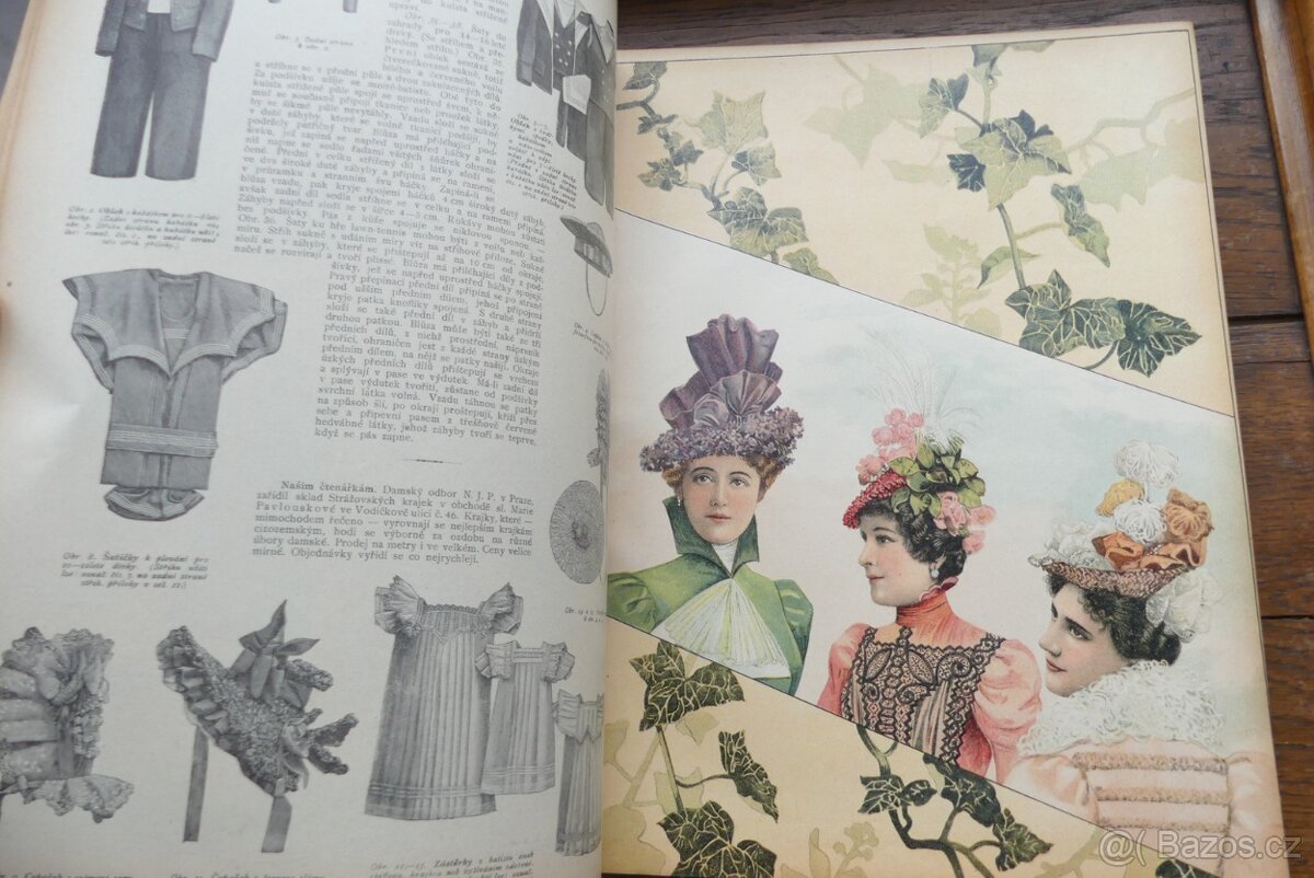 Nové Pařížské módy, svázaný ročník 1898, starý módní časopis - 5
