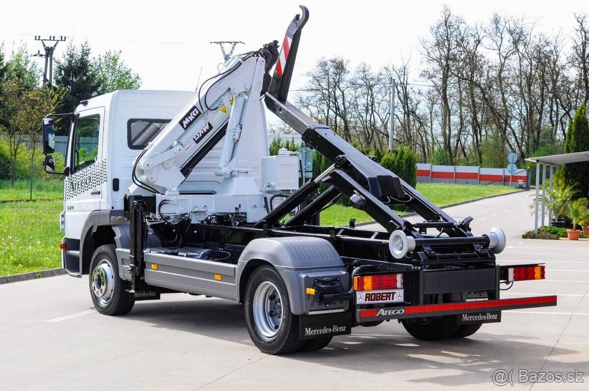 MERCEDES ATEGO 1224 HÁKOVÝ NOSIČ KONTEJNERŮ HYDRAULICKÁ RUKA - 5