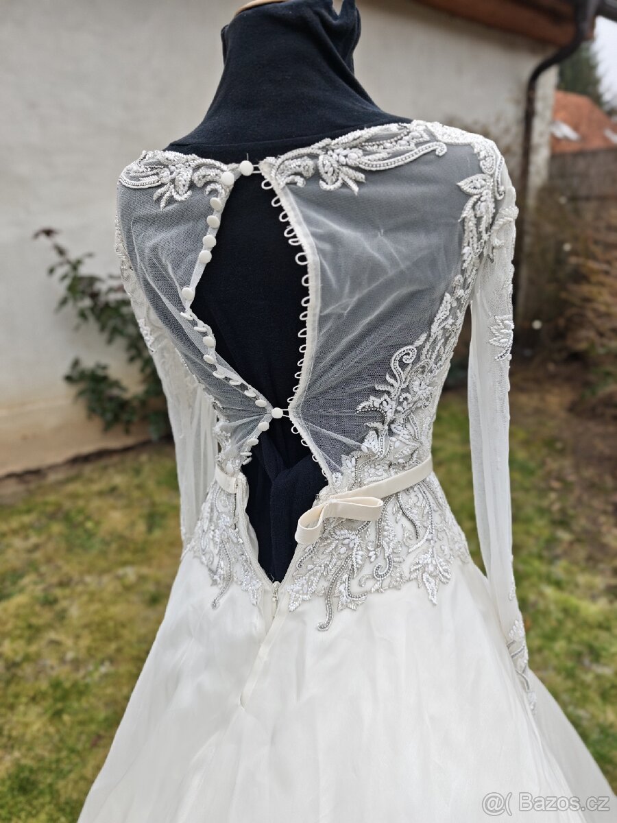 Svatební šaty S/M - 5